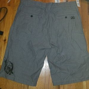 Micros Plaid Flat Front Shorts 32 NWT